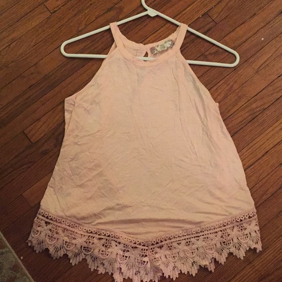 Pink Rose Tops - Tank top, blush pink